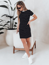 Gestreiftes Minikleid für Frauen FITLINES schwarz Dstreet EY2584
