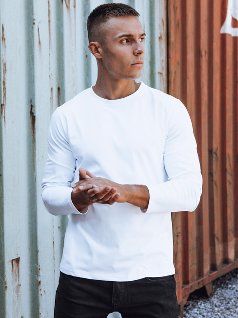 Herren weißes Longsleeve Dstreet LX0579