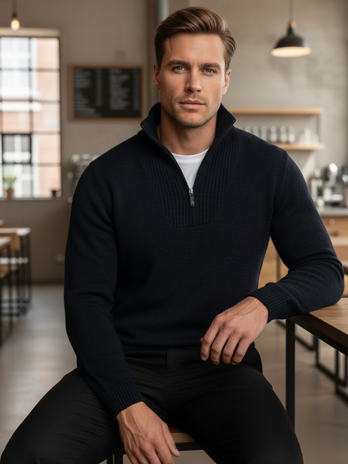 Herren Stehpullover isoliert navy blau Dstreet WX2352