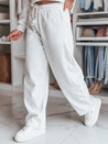 Damen Jogginghose mit weitem Bein DRESMOOD PREMIUM hellgrau Dstreet UY2685