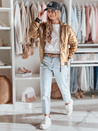 Gesteppte Damen-Bomberjacke GLAMCIX beige Dstreet TY4784