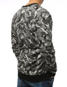 Herren Sweatshirt ohne Kapuze mit Motiv Grau BX4266