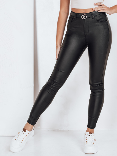 Eco Lederröhrenhose schwarz Dstreet UY2764