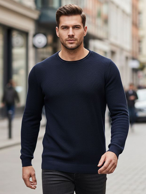 Marineblauer Pullover für Männer WX2294z