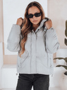 Damen Übergangslederjacke COLLAR grau Dstreet TY5190