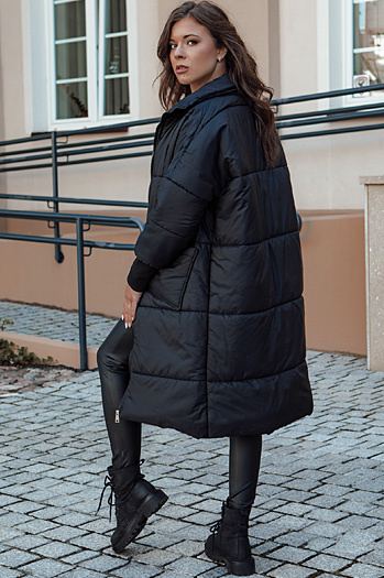 NADIA Steppmantel für Damen in Übergröße schwarz Dstreet TY4542