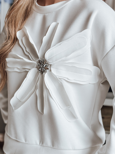 Damen Bluse in Übergröße mit PETITKA Blume ecru Dstreet BY1387