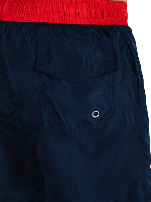 Marineblaue und rote Schwimmshorts für Männer Dstreet SX2525
