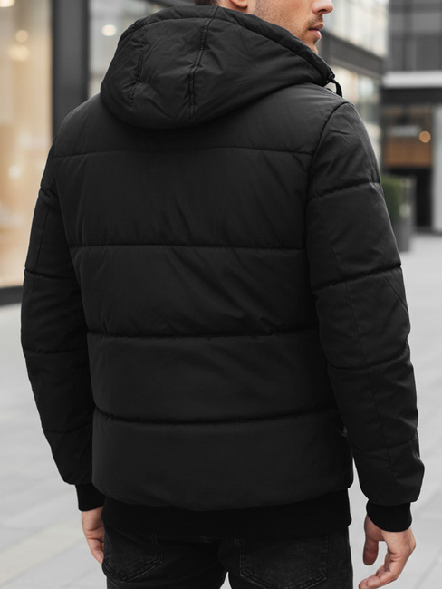 Herren Winterjacke mit Kapuze schwarz Dstreet TX5087z