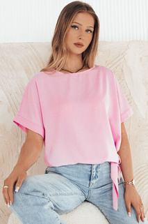 Damen Bluse mit kurze Ärmeln ROPEZ Farbe Rosa DSTREET RY2467