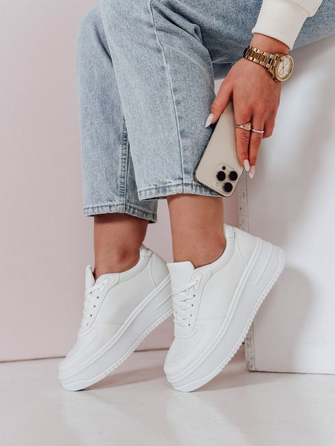 Damen Plateau Turnschuhe WALK ME UP weiß Dstreet ZY0926