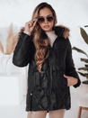 Damen Winterjacke LUMORE gesteppt mit Kapuze schwarz Dstreet TY5015