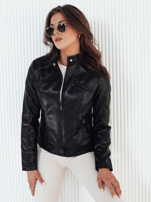 Damen Lederjacke KLIROS schwarz Dstreet TY4159