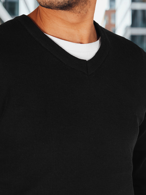 Herren Pullover mit schwarzem V-Ausschnitt Dstreet WX2314