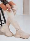 Damen Sockenstiefel beige Dstreet ZY1322