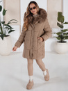 Damen Winterjacke MORISIO lang gesteppt mit Kapuze beige Dstreet TY5183