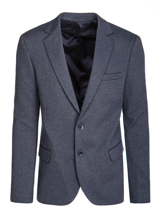 Einreihiger navyblauer Blazer für Herren Dstreet MX0627