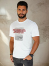Herren T-shirt mit Aufdruck Farbe Weiß DSTREET RX5487