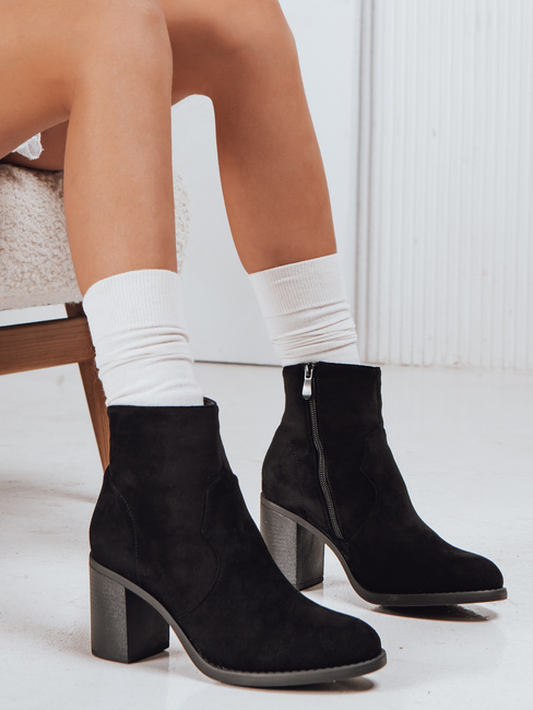 Damen Wildleder Stiefel schwarz Dstreet ZY1247