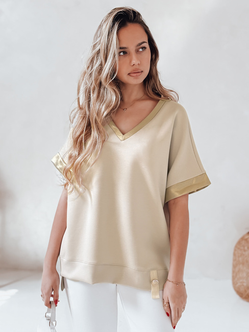 Damenbluse in Übergröße SHINE LOVE beige Dstreet RY2914