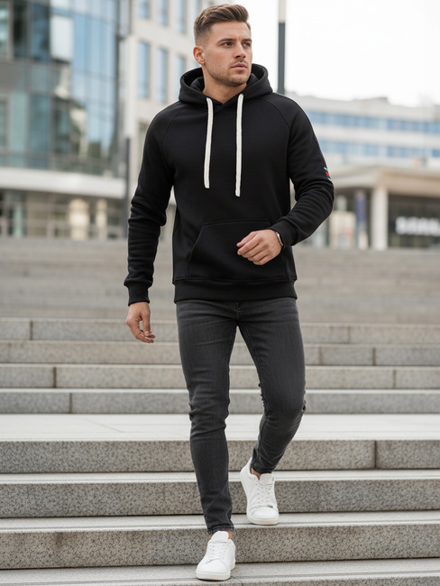 Herren Kapuzenpulli schwarz Dstreet BX5943