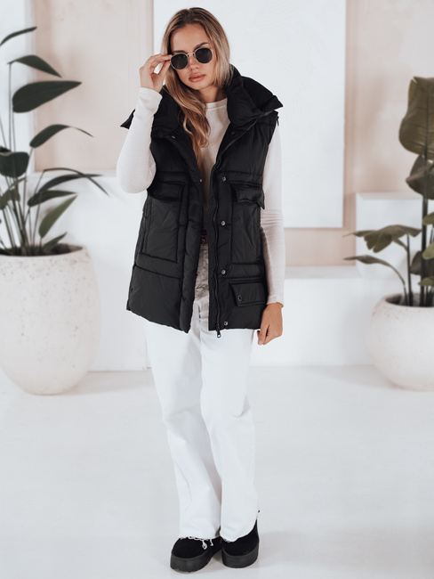 Damen Oversize Weste OMALIS Schwarz Dstreet TY3286