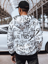 Herren Kapuzenpulli mit Reißverschluss weiß Dstreet BX5788