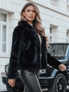 Damen Pelzmantel GLAMFLUFFY kurz schwarz Dstreet TY4985