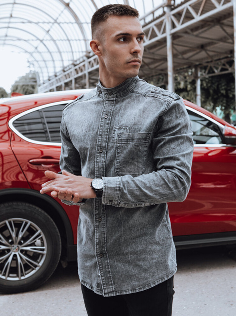 Herrenhemd grau Dstreet DX2585