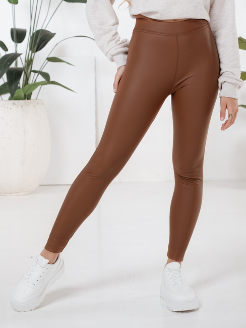 Gewachste braune Damen Leggings Dstreet UY2725