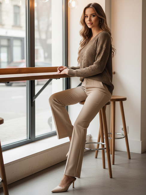 Damen-Pullover MONAVIA beige Dstreet MY2405