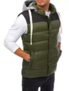 Herren Weste mit Kapuze Farbe Grün DSTREET TX3935