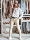 Damen Chinohose mit Gürtel MODELA hellbeige Dstreet UY2570