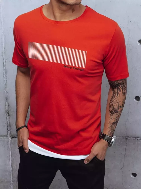 Bedrucktes Herren-T-Shirt rot Dstreet RX4651z