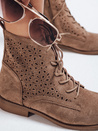 Damen durchbrochene Stiefel Kaffee Dstreet ZY1151