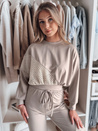 Damen Sweatshirt in Übergröße ELEGRA mocha Dstreet RY2796