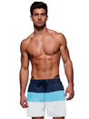 Marineblaue und weiße Badeshorts für Männer Dstreet SX2518