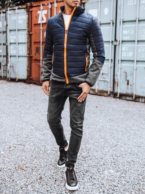 Herren Übergangsjacke gesteppt navy blau Dstreet TX3783
