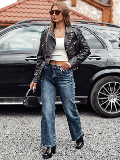Damen Denim-Hose WESTCODE weit, hoch, blau Dstreet UY2212