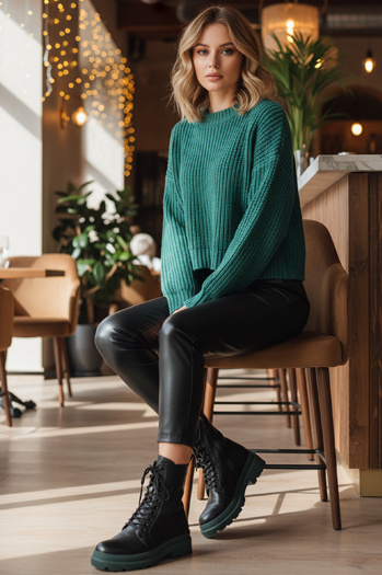 Damen HARDSTEP Schnürstiefel schwarz Dstreet ZY1304