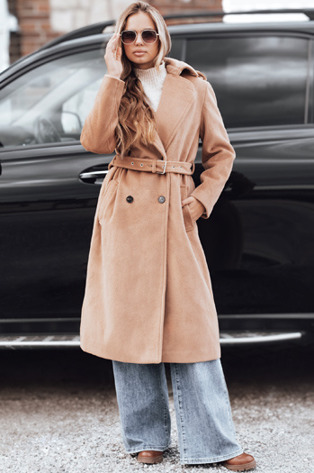 Damen Wintermantel klassisch Trench camel Dstreet NY0763