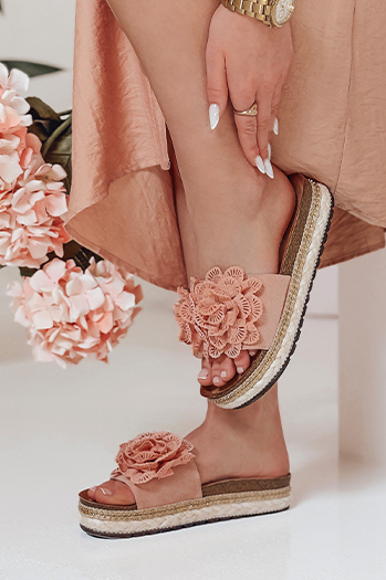 Damen Blumen Flip-Flops KWIATARIS rosa Dstreet ZY0911