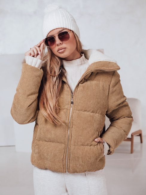 Damen Winterjacke TRENDYGLAM dunkelbeige Dstreet TY4359