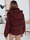 Damen Stepp-Winterjacke mit Kapuze kastanienbraun Dstreet TY5065