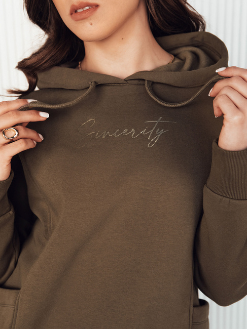 Damen Sweatshirt mit Kapuze ALIEENS Farbe Braun DSTREET BY1278