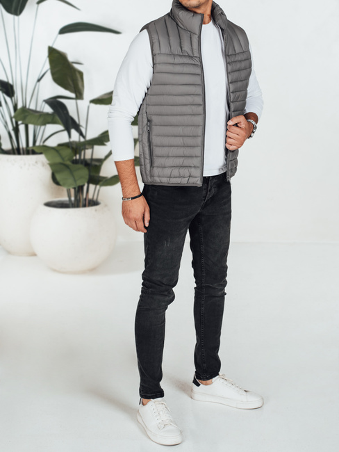 Herren Steppweste dunkelgrau Dstreet TX5081