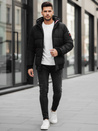 Herren Winterjacke mit Kapuze schwarz Dstreet TX5087z