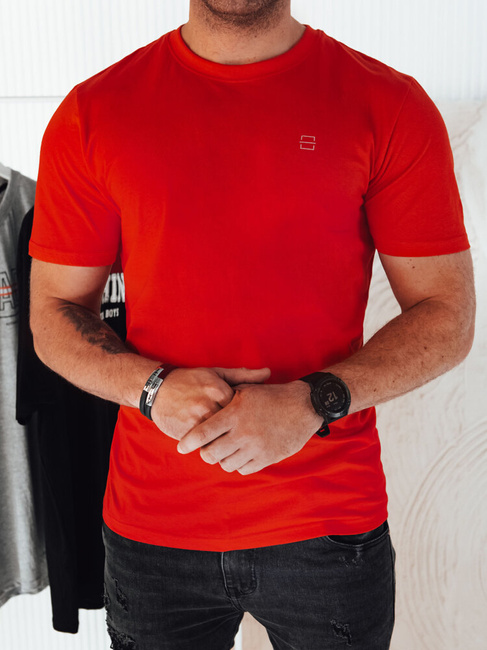 Herren T-shirt mit Aufdruck Farbe Orange DSTREET RX5470