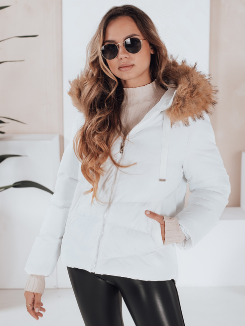 Gesteppte Damen Winterjacke weiß Dstreet TY5127