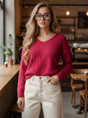 Damen Lange Pullover DARIA Farbe Rot DSTREET MY1719